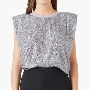 Endless Rose Sequin Sleeveless Top